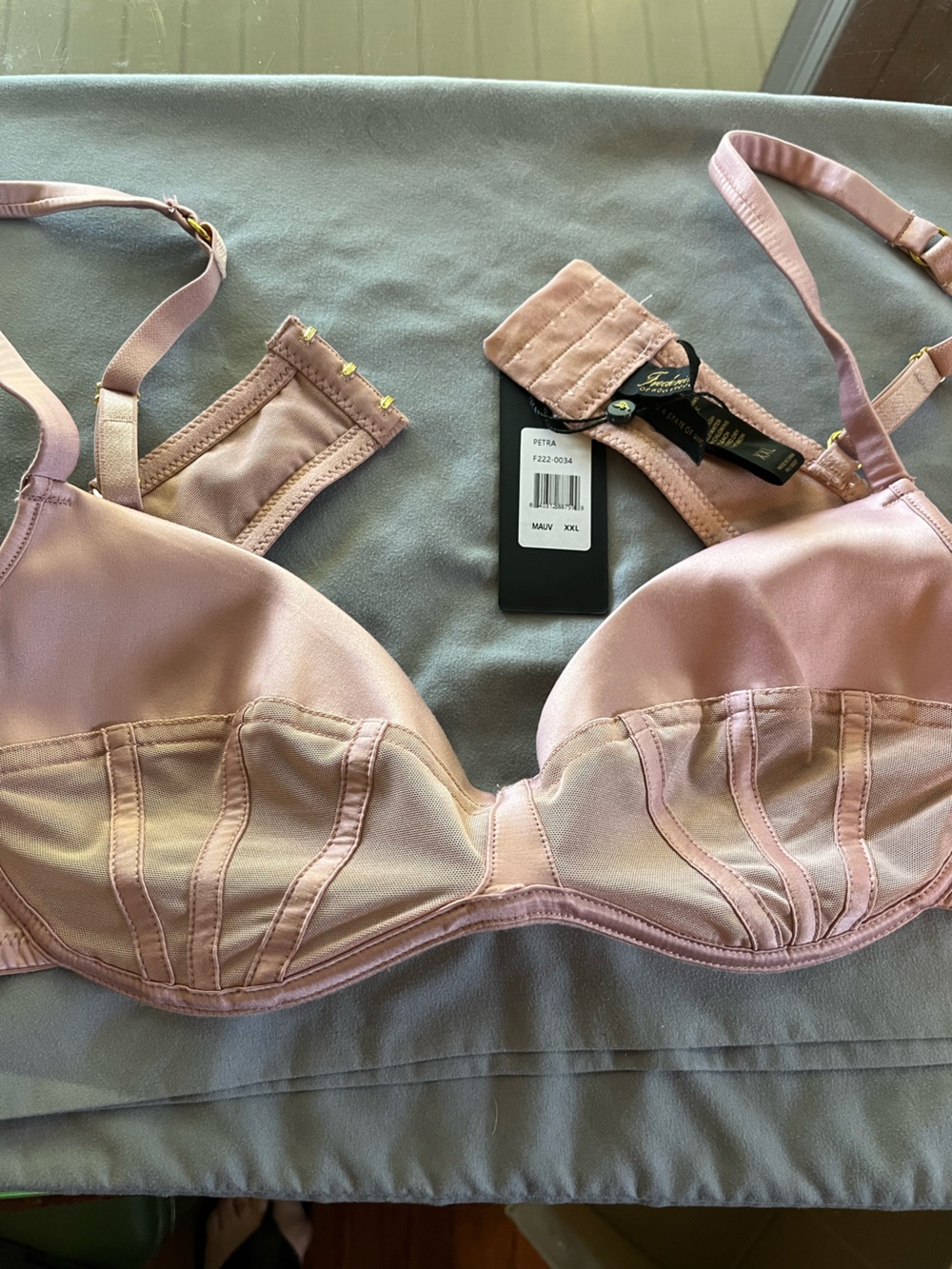 Fredericks of Hollywood Petra faux boning corset bra. XXL. NWT
